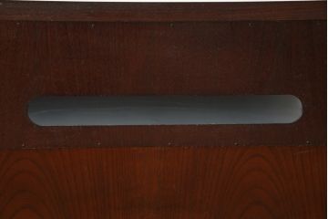 中古　欅産業　仙台民芸箪笥(仙台箪笥)　美しい木目と存在感のある龍の金具が目を惹くテレビボード(テレビ台、ローボード、サイドボード、リビングボード、収納棚、戸棚)(R-077599)
