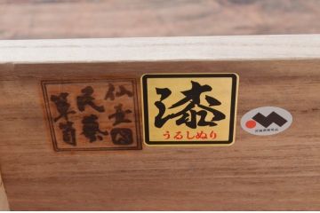 中古　美品!!　欅産業　仙台民芸箪笥(仙台箪笥)　和モダンな空間づくりにおすすめのテレビボード(テレビ台、ローボード、リビングボード、収納棚、戸棚)(定価約35万円)(R-077600)