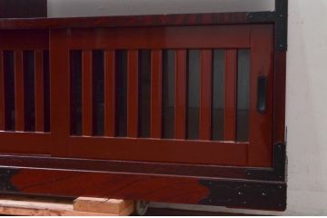 中古　美品!!　欅産業　仙台民芸箪笥(仙台箪笥)　和モダンな空間づくりにおすすめのテレビボード(テレビ台、ローボード、リビングボード、収納棚、戸棚)(定価約35万円)(R-077600)