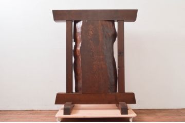 和製ビンテージ　竹に虎の彫刻が目を惹く衝立て(つい立て、衝い立て、仕切り、パーテーション、ヴィンテージ)(R-077601)