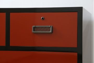 中古　超美品!!　二本松工藝館　田中家具　和モダンなお部屋づくりにおすすめの33胴厚総桐チェスト(総桐箪笥、サイドボード、サイドチェスト、和タンス、整理箪笥、収納箪笥、引き出し)(定価約60万円)(R-077603)