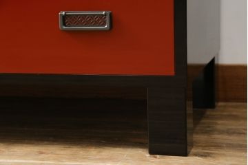 中古　超美品!!　二本松工藝館　田中家具　和モダンなお部屋づくりにおすすめの33胴厚総桐チェスト(総桐箪笥、サイドボード、サイドチェスト、和タンス、整理箪笥、収納箪笥、引き出し)(定価約60万円)(R-077603)