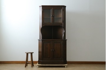 中古　北海道民芸家具　#145　和洋どちらの空間にも馴染むシックな隅棚　(R-077606)