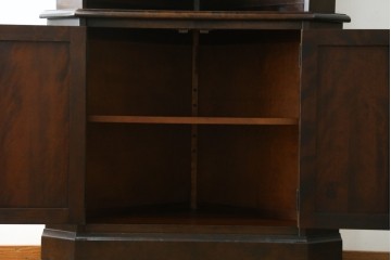 中古　北海道民芸家具　#145　和洋どちらの空間にも馴染むシックな隅棚　(R-077606)