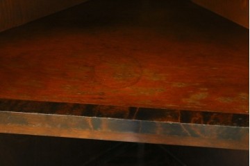 中古　北海道民芸家具　#145　和洋どちらの空間にも馴染むシックな隅棚　(R-077606)