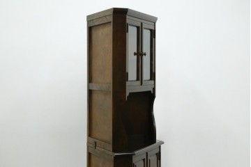 中古　北海道民芸家具　#145　和洋どちらの空間にも馴染むシックな隅棚　(R-077606)