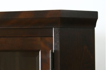 中古　北海道民芸家具　#145　和洋どちらの空間にも馴染むシックな隅棚　(R-077606)