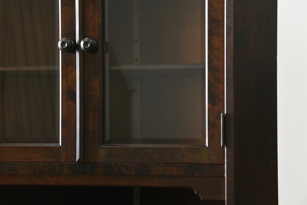 中古　北海道民芸家具　#145　和洋どちらの空間にも馴染むシックな隅棚　(R-077606)