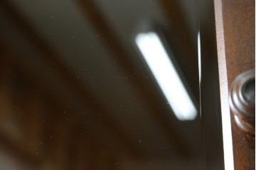 中古　北海道民芸家具　#145　和洋どちらの空間にも馴染むシックな隅棚　(R-077606)