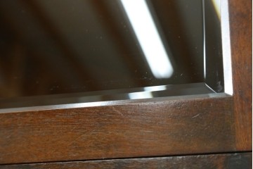 中古　北海道民芸家具　#145　和洋どちらの空間にも馴染むシックな隅棚　(R-077606)