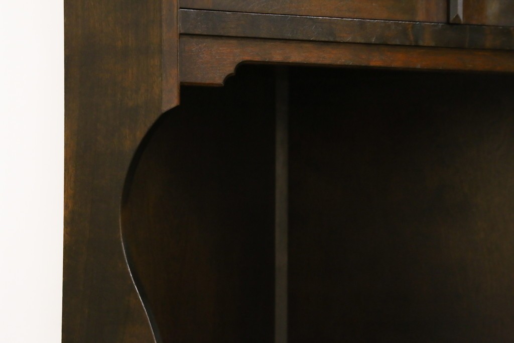 中古　北海道民芸家具　#145　和洋どちらの空間にも馴染むシックな隅棚　(R-077606)