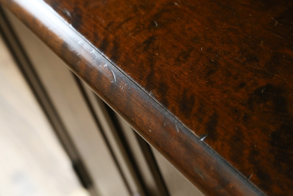 中古　北海道民芸家具　#145　和洋どちらの空間にも馴染むシックな隅棚　(R-077606)