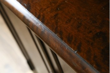 中古　北海道民芸家具　#145　和洋どちらの空間にも馴染むシックな隅棚　(R-077606)