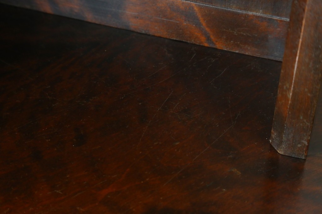 中古　北海道民芸家具　#145　和洋どちらの空間にも馴染むシックな隅棚　(R-077606)