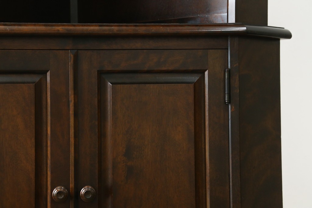 中古　北海道民芸家具　#145　和洋どちらの空間にも馴染むシックな隅棚　(R-077606)