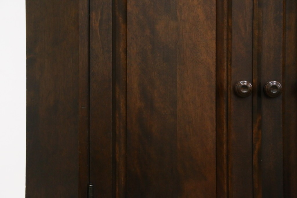 中古　北海道民芸家具　#145　和洋どちらの空間にも馴染むシックな隅棚　(R-077606)