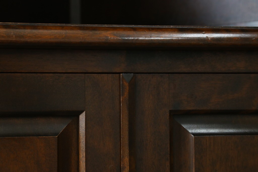 中古　北海道民芸家具　#145　和洋どちらの空間にも馴染むシックな隅棚　(R-077606)