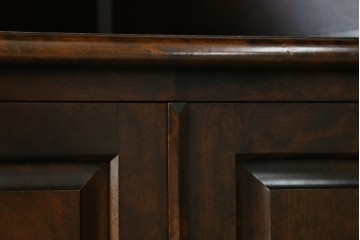 中古　北海道民芸家具　#145　和洋どちらの空間にも馴染むシックな隅棚　(R-077606)