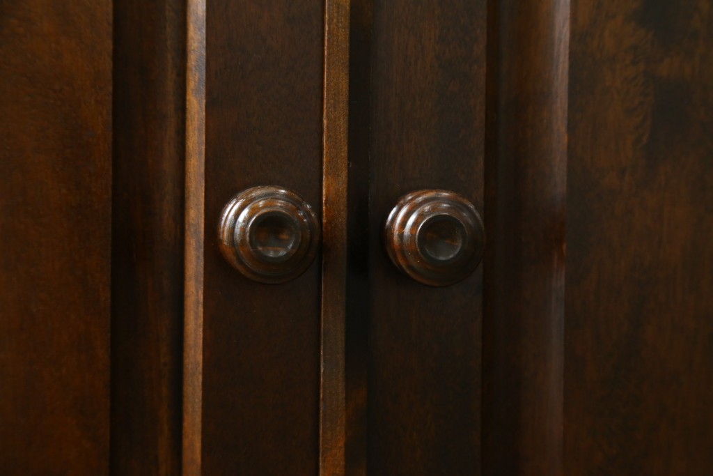 中古　北海道民芸家具　#145　和洋どちらの空間にも馴染むシックな隅棚　(R-077606)