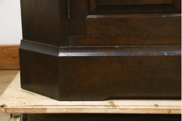 中古　北海道民芸家具　#145　和洋どちらの空間にも馴染むシックな隅棚　(R-077606)