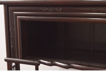 和製ビンテージ　大振り!!　紫檀(シタン)材　上品な色味と艶が目を惹く飾り棚(茶棚、違い棚、収納棚、戸棚、ヴィンテージ)(R-077607)