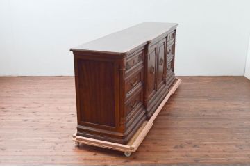 中古　美品　マホガニー材　DREXEL HERITAGE(ドレクセルヘリテイジ)　重厚感あるつくりが魅力的なサイドボード(サイドチェスト、カウンター、リビングボード)(R-077609)