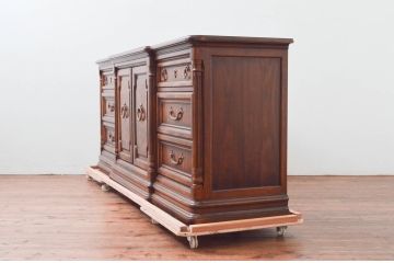 中古　美品　マホガニー材　DREXEL HERITAGE(ドレクセルヘリテイジ)　重厚感あるつくりが魅力的なサイドボード(サイドチェスト、カウンター、リビングボード)(R-077609)