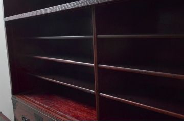 中古　美品　筑後民芸　上質な和の雰囲気を高める茶箪笥(茶棚、戸棚、収納棚、食器棚、整理箪笥、収納箪笥、チェスト、キャビネット、引き出し、和箪笥)(R-077611)