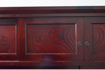 中古　美品　筑後民芸　上質な和の雰囲気を高める茶箪笥(茶棚、戸棚、収納棚、食器棚、整理箪笥、収納箪笥、チェスト、キャビネット、引き出し、和箪笥)(R-077611)