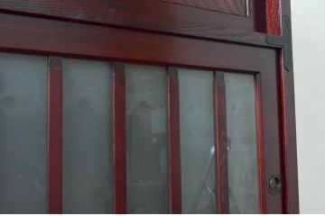 中古　美品　筑後民芸　上質な和の雰囲気を高める茶箪笥(茶棚、戸棚、収納棚、食器棚、整理箪笥、収納箪笥、チェスト、キャビネット、引き出し、和箪笥)(R-077611)