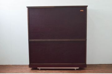 中古　美品　筑後民芸　上質な和の雰囲気を高める茶箪笥(茶棚、戸棚、収納棚、食器棚、整理箪笥、収納箪笥、チェスト、キャビネット、引き出し、和箪笥)(R-077611)