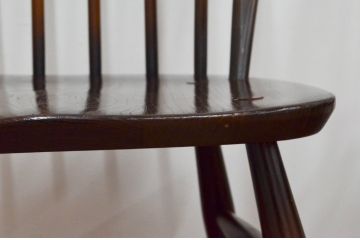 イギリスビンテージ　ERCOL(アーコール)　落ち着いた色味とシンプルなデザインが魅力的なフープバックチェア3脚セット(ダイニングチェア、ウィンザーチェア、ウインザーチェア、ワークチェア、板座チェア、椅子、イス、ヴィンテージ、英国、北欧)(R-077612)