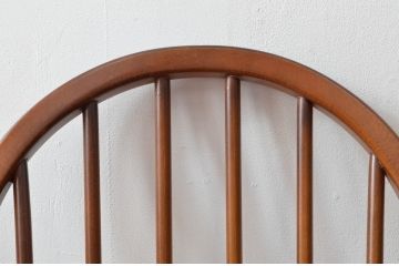 イギリスビンテージ　ERCOL(アーコール)　落ち着いた色味とシンプルなデザインが魅力的なフープバックチェア3脚セット(ダイニングチェア、ウィンザーチェア、ウインザーチェア、ワークチェア、板座チェア、椅子、イス、ヴィンテージ、英国、北欧)(R-077612)