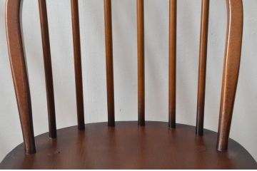イギリスビンテージ　ERCOL(アーコール)　落ち着いた色味とシンプルなデザインが魅力的なフープバックチェア3脚セット(ダイニングチェア、ウィンザーチェア、ウインザーチェア、ワークチェア、板座チェア、椅子、イス、ヴィンテージ、英国、北欧)(R-077612)
