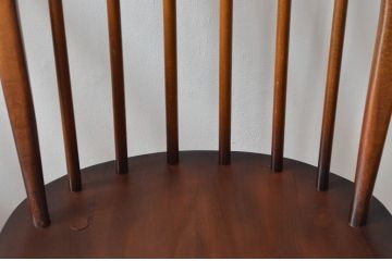 イギリスビンテージ　ERCOL(アーコール)　落ち着いた色味とシンプルなデザインが魅力的なフープバックチェア3脚セット(ダイニングチェア、ウィンザーチェア、ウインザーチェア、ワークチェア、板座チェア、椅子、イス、ヴィンテージ、英国、北欧)(R-077612)