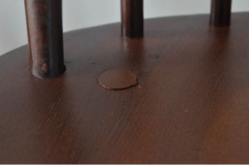 イギリスビンテージ　ERCOL(アーコール)　落ち着いた色味とシンプルなデザインが魅力的なフープバックチェア3脚セット(ダイニングチェア、ウィンザーチェア、ウインザーチェア、ワークチェア、板座チェア、椅子、イス、ヴィンテージ、英国、北欧)(R-077612)