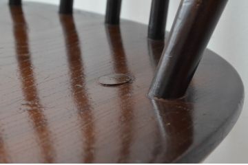 イギリスビンテージ　ERCOL(アーコール)　落ち着いた色味とシンプルなデザインが魅力的なフープバックチェア3脚セット(ダイニングチェア、ウィンザーチェア、ウインザーチェア、ワークチェア、板座チェア、椅子、イス、ヴィンテージ、英国、北欧)(R-077612)