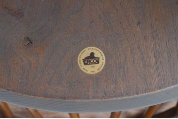イギリスビンテージ　ERCOL(アーコール)　落ち着いた色味とシンプルなデザインが魅力的なフープバックチェア3脚セット(ダイニングチェア、ウィンザーチェア、ウインザーチェア、ワークチェア、板座チェア、椅子、イス、ヴィンテージ、英国、北欧)(R-077612)