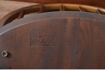 イギリスビンテージ　ERCOL(アーコール)　落ち着いた色味とシンプルなデザインが魅力的なフープバックチェア3脚セット(ダイニングチェア、ウィンザーチェア、ウインザーチェア、ワークチェア、板座チェア、椅子、イス、ヴィンテージ、英国、北欧)(R-077612)
