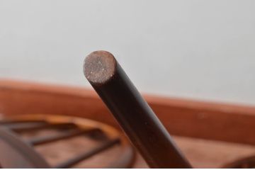 イギリスビンテージ　ERCOL(アーコール)　落ち着いた色味とシンプルなデザインが魅力的なフープバックチェア3脚セット(ダイニングチェア、ウィンザーチェア、ウインザーチェア、ワークチェア、板座チェア、椅子、イス、ヴィンテージ、英国、北欧)(R-077612)