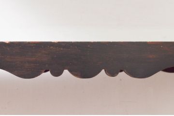 フランスアンティーク　オーク材　美しく伸びたツイストピラーが目を惹く特大シェルフ(飾り棚、陳列棚、オープンラック、店舗什器)(R-077614)