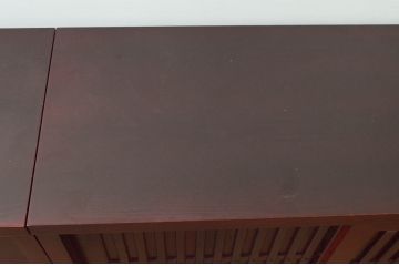中古　タモ材　上質な和の空間を演出する水屋箪笥サイドボードセット(サイドキャビネット、収納棚、戸棚、食器棚、茶箪笥)(R-077624)