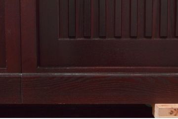 中古　タモ材　上質な和の空間を演出する水屋箪笥サイドボードセット(サイドキャビネット、収納棚、戸棚、食器棚、茶箪笥)(R-077624)