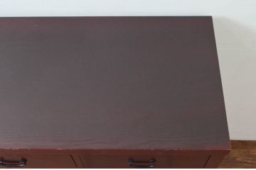 中古　タモ材　上質な和の空間を演出する水屋箪笥サイドボード(サイドキャビネット、収納棚、戸棚、食器棚、茶箪笥)(R-077625)