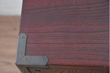 中古　美品!!　欅産業　漆塗り　仙台民芸箪笥(仙台箪笥)　KC-2000　力強い杢目が目を引く箪笥(小箪笥、収納タンス、チェスト、引き出し)(定価約43万円)(R-077627)