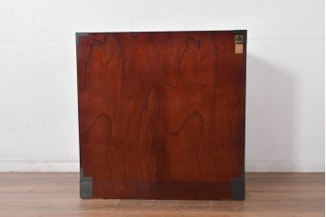 中古　美品!!　欅産業　漆塗り　仙台民芸箪笥(仙台箪笥)　KC-2000　力強い杢目が目を引く箪笥(小箪笥、収納タンス、チェスト、引き出し)(定価約43万円)(R-077627)