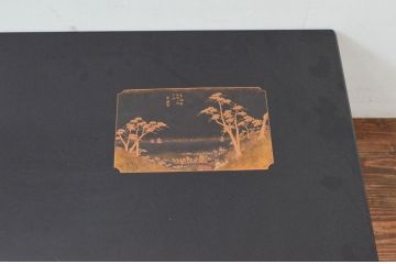 中古　美品!!　株式会社輪島工芸　輪島塗り　繊細な図柄が美しい蒔絵座卓(ローテーブル、センターテーブル、リビングテーブル)(定価約180万円)(R-077628)
