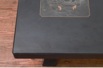 中古　株式会社輪島工芸　輪島塗り　繊細な図柄が美しい蒔絵座卓(ローテーブル、センターテーブル、リビングテーブル)(定価約160万円)(R-077629)