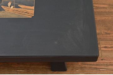 中古　株式会社輪島工芸　輪島塗り　繊細な図柄が美しい蒔絵座卓(ローテーブル、センターテーブル、リビングテーブル)(定価約160万円)(R-077629)