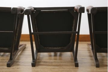 イギリスアンティーク　オーク材　クラシカルで気品漂うスタイルが魅力的なダイニングチェア4脚セット(椅子、イス、英国)(R-077631)
